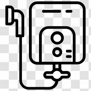 Water Heater - Outline Water Heater Icon Transparent PNG