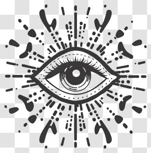 All Seeing Eye - Mystic Eye Symbol Transparent PNG