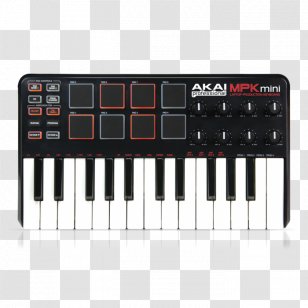 Computer Keyboard Akai Professional MPK Mini MKII MIDI Controllers - Analog Synthesizer - Midi Transparent PNG