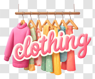 Clothing Logo - Colorful Clothing Rack Illustration Transparent PNG