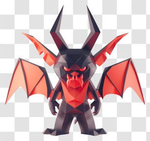 Devil - Red Winged Demon Character Transparent PNG