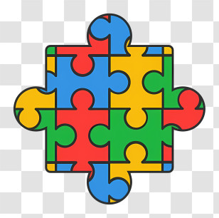 Puzzle Toy - Multicolored Jigsaw Puzzle For Brain Game Transparent PNG