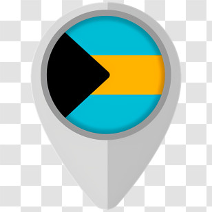 Bahamas Flag - Bahamas Flag In Map Pin Style Transparent PNG