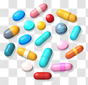 Pills - Colorful Medicine Capsules And Pills Transparent PNG