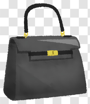 Handbag - Elegant Black Handbag Transparent PNG
