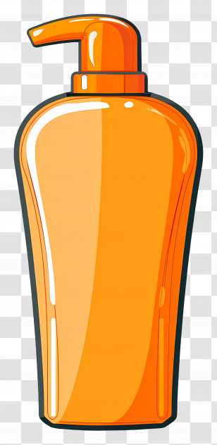 Tanning Lotion - Orange Pump Bottle Transparent PNG