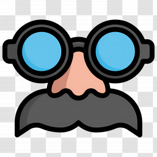 Moustache - Funny Disguise Glasses With Mustache Transparent PNG