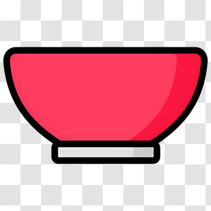 Kitchen Icon - Red Serving Bowl Transparent PNG