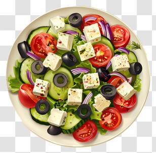 Greek Salad - Fresh Greek Salad Transparent PNG