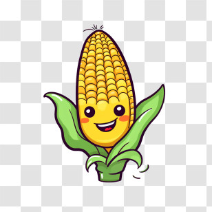 Corn - Cute Cartoon Corn Illustration Transparent PNG