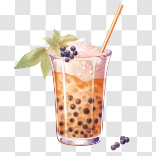 Bubble Milk Tea
 - Bubble Tea With Tapioca Pearls Transparent PNG