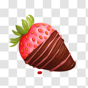 Chocolate Strawberry - Chocolate-Dipped Strawberry Treat Illustration Transparent PNG