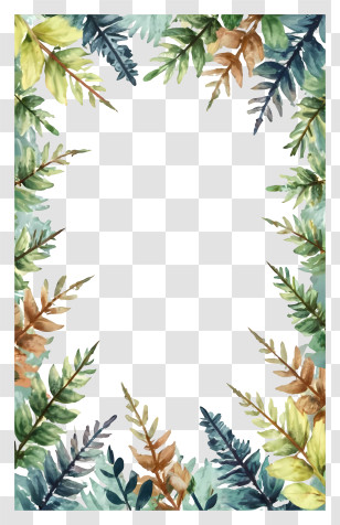 Square Frame - Leaf Border Frame For Nature-Themed Design Transparent PNG