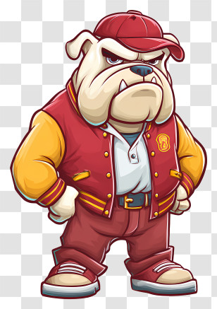 Bulldog Mascot - Tough Bulldog Mascot Character Transparent PNG