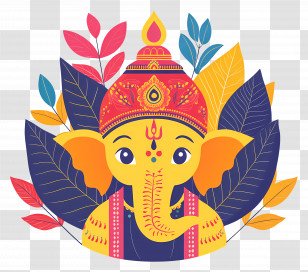 Ganesh Chaturthi - Ganesha Illustration Transparent PNG