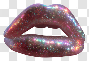 Iridescent Lips - Iridescent Glitter Lips Transparent PNG