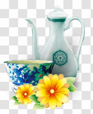 Flagon Vecteur Computer File - Mug - Chrysanthemum Cup Transparent PNG