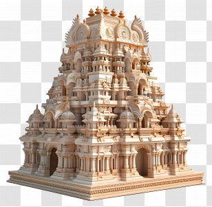 Indian Temple - Intricate Hindu Temple Architecture Transparent PNG