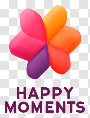Happy Moments - Colorful Happy Moments Petal Logo Transparent PNG