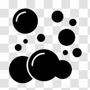 Air Bubbles - Black Bubbles Icon Illustration Transparent PNG