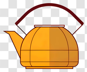 Yellow Teapot - Yellow Teapot With Handle Transparent PNG