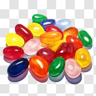 Jelly Beans - Colorful Jelly Beans Candy Transparent PNG