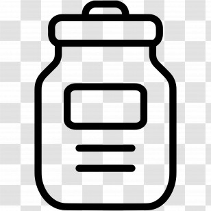 Milk Container - Jar With Lid Outline Transparent PNG