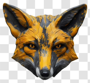 Nebulae - Artistic Fox Mask Sculpture For Decoration Transparent PNG