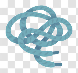 Icon - Tangled Blue Shoelace Illustration Transparent PNG