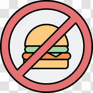 No Food - No Burger Symbol Transparent PNG