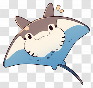Cute Stingray - Cute Cartoon Stingray Transparent PNG