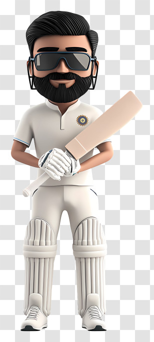 Virat Kohli - Cricketer With Bat Transparent PNG