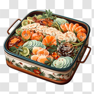 Bento Box - Assorted Food Platter With Vegetables Transparent PNG