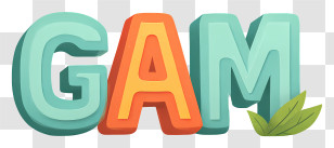 Gam Logo - GAM 3D Lettering Logo Transparent PNG