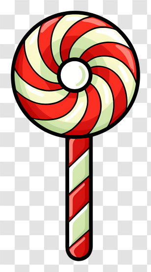 Icon - Red And White Swirl Lollipop Transparent PNG