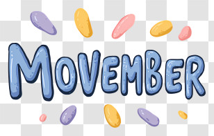 Movember - Movember Playful Lettering Transparent PNG