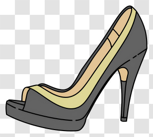 High Heel Shoe - High Heel Stiletto Shoe Illustration Transparent PNG