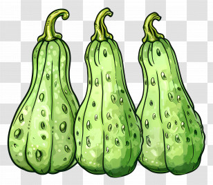 Three Green Gourds - Three Green Gourds Illustration Transparent PNG