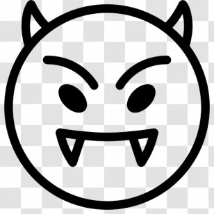 Emoticon Devil Smiley Satan - Monochrome Photography Transparent PNG