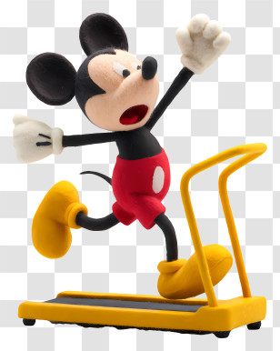 Mickey Mouse Running On Treadmill - Mouse Running On Treadmill Cartoon Transparent PNG