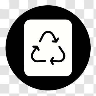 Recycling Logo - Black And White Recycling Symbol Transparent PNG