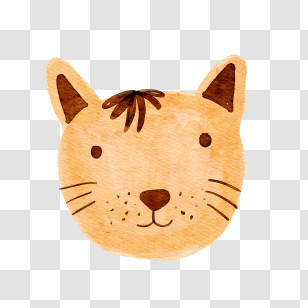 Watercolor Painting - Cute Cat Illustration Transparent PNG