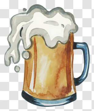 Cartoon - Frothy Beer Mug Illustration Transparent PNG