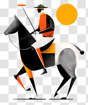 Polo Player - Polo Player On Horse In Action Transparent PNG