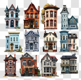 Victorian Houses - Victorian Houses Transparent PNG