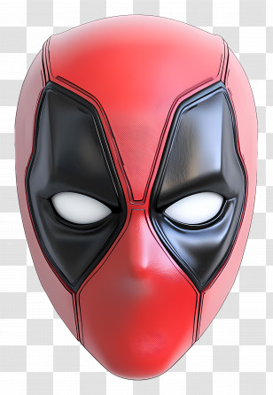 Deadpool Mask - Iconic Red And Black Mask Transparent PNG