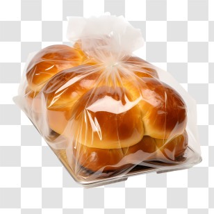 Challah Bread - Packaged Fresh Bread Rolls In Transparent Bag Transparent PNG