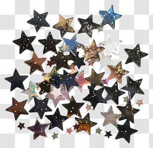 Sparkle Stars - Collection Of Glitter Stars In Various Colors Transparent PNG