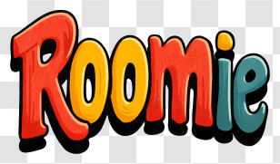 Word Roomie - Colorful Roomie Text Logo Transparent PNG