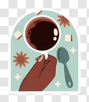 Coffee - Minimalist Coffee Cup Illustration With Delicate Design Transparent PNG